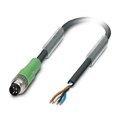 Phoenix Contact Male 4 way M8, Straight to Straight Sensor Actuator Cable, 3 m