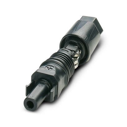 Phoenix Contact, PV-C3F-S Straight DC Power Jack 35A, 1.1kV, Spring Cage, length 60.9 mm, Silver, IP68, IP66