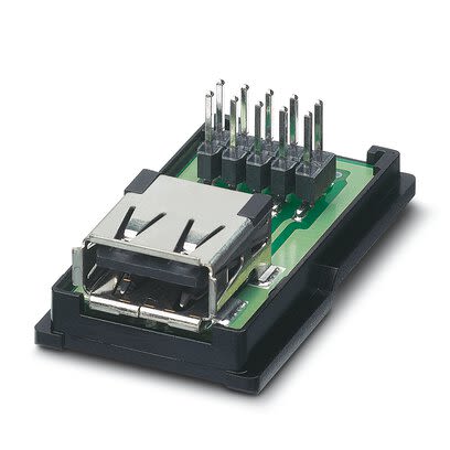 Phoenix Contact Horizontal, Panel Female- 4 Port Type USB Type A IP20 USB Connector USB Type A