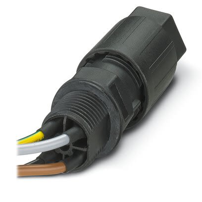 Phoenix Contact Circular Connector, 4 Contacts, Front, M20 Connector, Plug, Male, IP66, IP68, IP69K, QPD Series