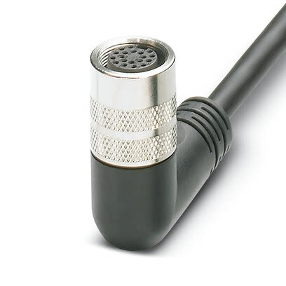 Phoenix Contact Male 14 way M16, Right Angle to 14 way Sensor Actuator Cable, 10 m