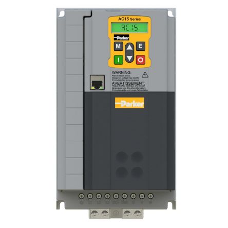 Parker Variable Speed Drive, 7.5 kW, 3 Phase, AC15 Series 480V ac 17 A