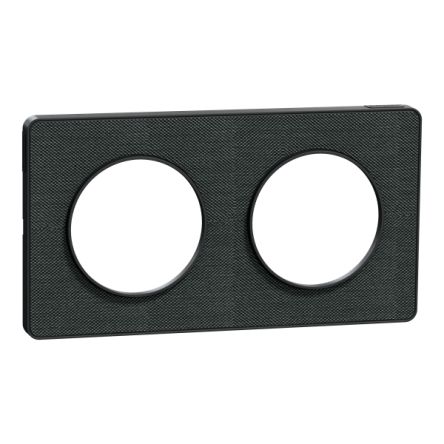 Schneider Electric Black 2 Gang Cover Plate