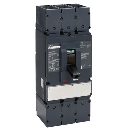 Schneider Electric, PowerPact, PowerPact Molded Case Circuit Breaker 3-Pole 600A, Breaking Capacity 100 kA, DIN Rail