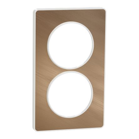 Schneider Electric Bronze 2 Gang Cover Plate