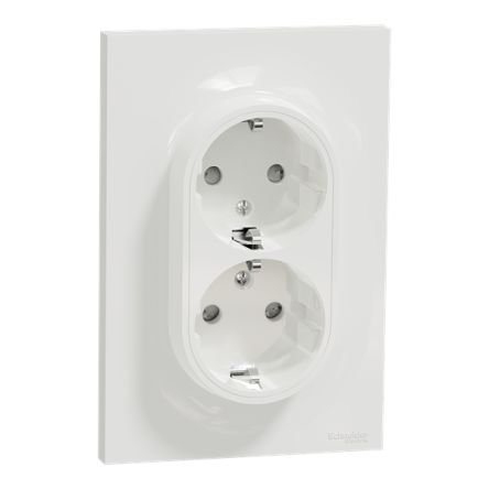 Schneider Electric White 2 Gang Cover Plate