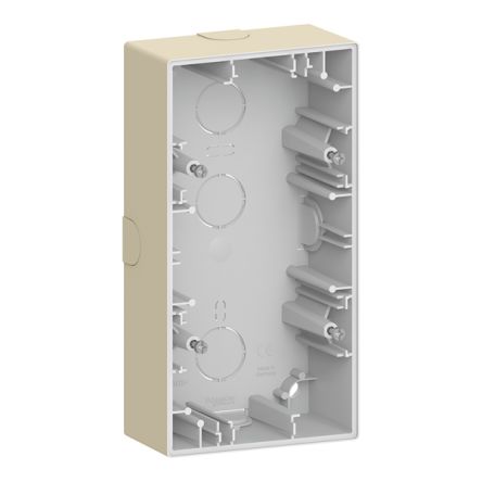 Schneider Electric D-Life White ABS Back Box Mounting Frame, Surface Mount, 2 Gangs