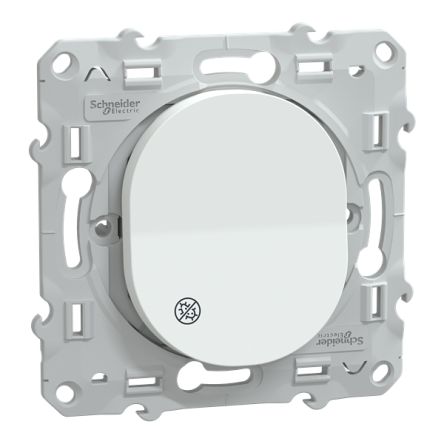 Schneider Electric White, 2 Way Rocker Light Switch, 1 Gang, Ovalis C
