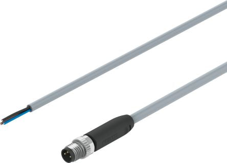 Festo 3 way Unterminated to Male 3 way M8, Straight Actuator/Sensor Cable, 2.5 m
