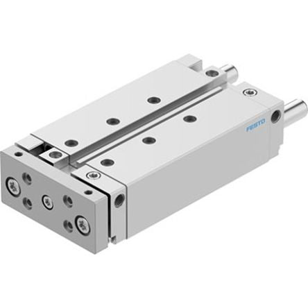 Festo Pneumatic Guided Cylinder - DFM-25-100-B-PPV-A-GF 25 mm Bore, DFM Series, 100 mm Double Acting Acting