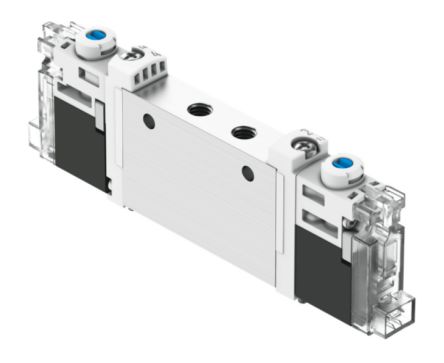 Festo Pneumatic Solenoid Valve - 2 x 3/2-Way, Monostable, Open Electric VUVG Series 24V