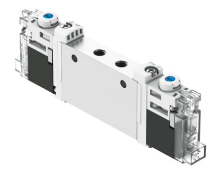 Festo Pneumatic Solenoid Valve - 2 x 3/2-Way, Monostable, Open Electric VUVG Series 24V