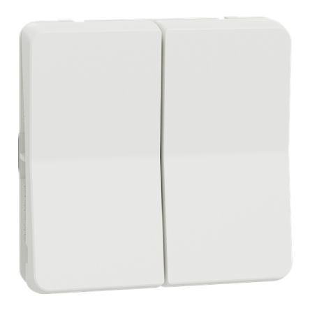 Schneider Electric White, 2 Way Rocker Light Switch, 2 Gang, Mureva Styl