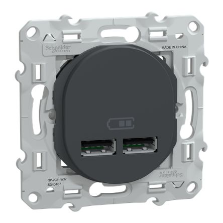 Schneider Electric Straight, Screw Female- 2 Port Type USB Type A IP20 USB Connector USB Type A