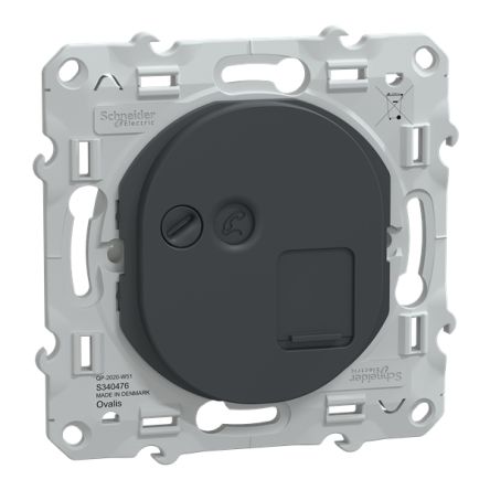 Schneider Electric Ovalis C Series RJ45 Socket Female, Flush, Cat6a STP Shield Straight 1 Port 8 Way