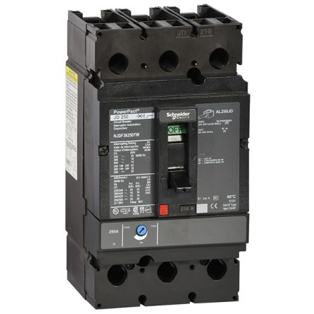 Schneider Electric, PowerPact, PowerPact Molded Case Circuit Breaker 3-Pole 150A, Breaking Capacity 25 kA, DIN Rail