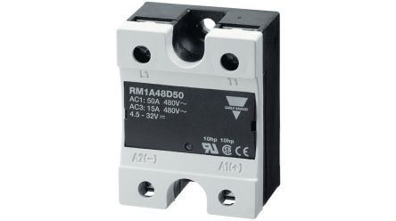 Carlo Gavazzi RM1C Series Solid State Relay, 50 A Load, Panel Mount, 660 V ac/dc Load, 32V ac/dc Control
