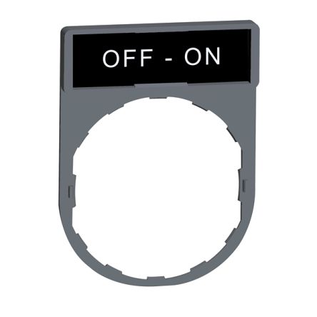 Schneider Electric Legend & Legend Holder Kit for Use with Push Buttons, Pre-printed "1 Red Side Background, White