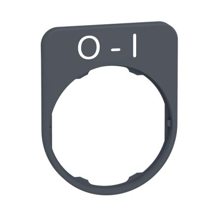 Schneider Electric Legend & Legend Holder Kit for Use with Push Buttons, Pre-printed "White O-I