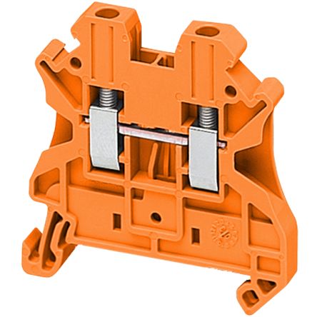 Schneider Electric NSYTRV22AR NSY Series DIN Rail Terminal Block Orange, 2.5mm², Screw
