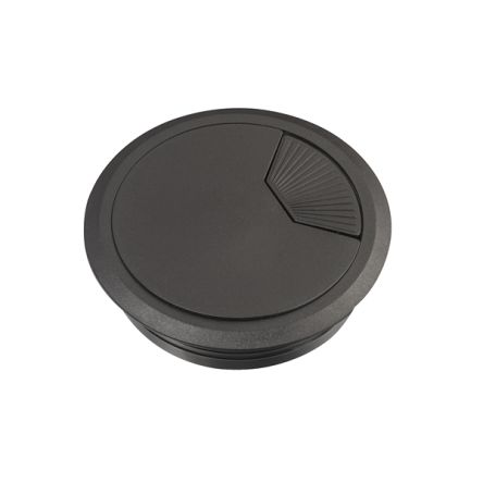 Schneider Electric Unica System+ Black Plastic 80 mm Cable Grommet for 8 mm Cable Dia. INS61212