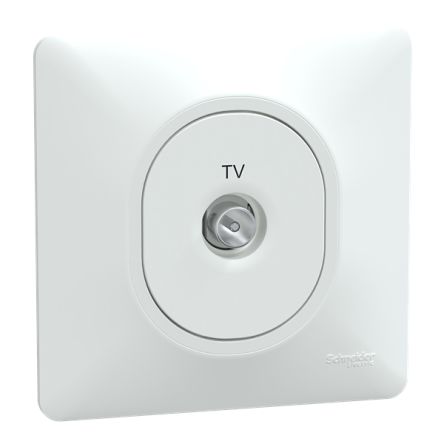 Schneider Electric White Female Socket, Flush