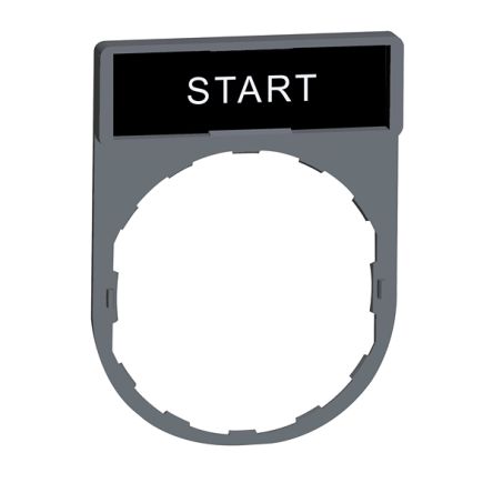 Schneider Electric Legend & Legend Holder Kit for Use with Push Buttons, Pre-printed "White START on 1 Black Side, 1 Red