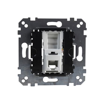 Schneider Electric Black Telephone Socket