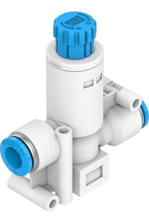 Festo Push In 6 mm Regulator - 8 bar, VRPA-C-Q6-E 90 L/min VRPA