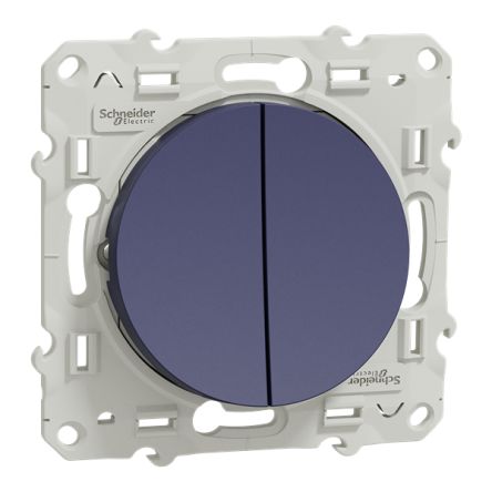 Schneider Electric Blue, 2 Way Rocker, 2 Gang, Odace 2011