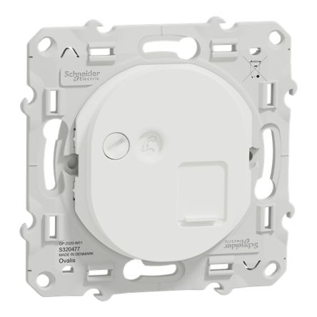Schneider Electric Ovalis C Series RJ45 Socket Female, Flush, Cat6a STP Shield Straight 1 Port 8 Way