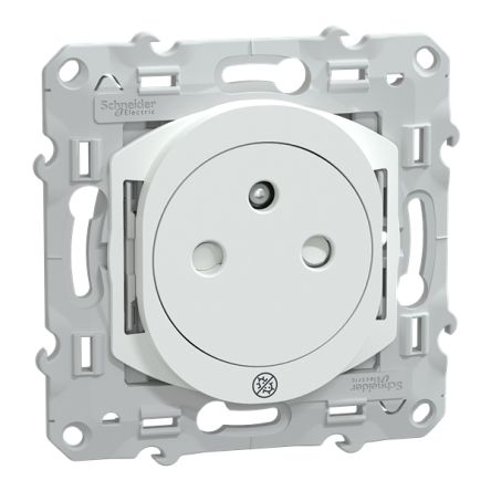 Schneider Electric Ovalis White Plug Socket, 16A Indoor