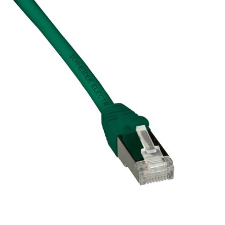 Schneider Electric, 2 m Cat6a Ethernet Cable, Green RJ45 to Male RJ45 Male Polyethylene Sheath, S/FTP