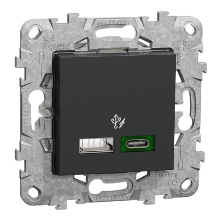 Schneider Electric, New Unica IP20 Anthracite Industrial Power Connector, Rated At 3A, 240V ac