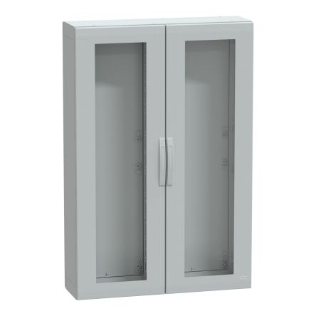 Schneider Electric PanelSeT Series Fibreglass Double Reinforced Polyester 2-Door Floor Standing Enclosure, Transparent