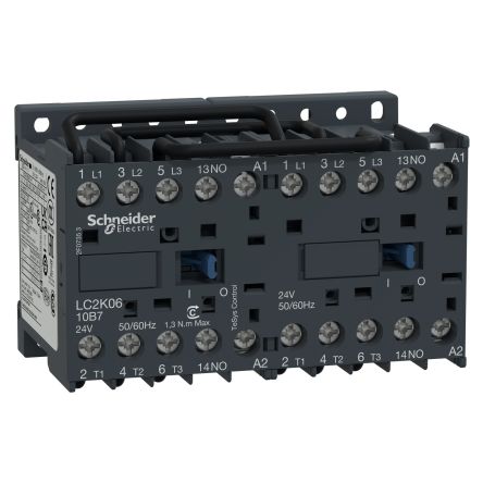 Schneider Electric TeSys K Contactor, 200V ac, 208 V ac Coil, 3-Pole, 1.5 kW 208V, 1 NO/1 NC, 690V ac