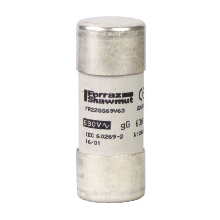Schneider Electric 10A Cartridge Fuse, 22.2 x 58 mm