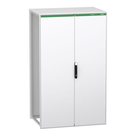 Schneider Electric PrismaSeT HD Series Galvanised Steel, Sheet Steel 2-Door Floor Standing Enclosure, Plain Door, IP55