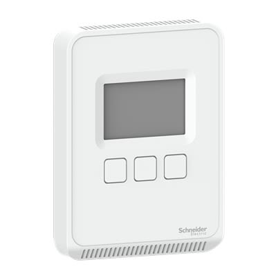 Schneider Electric SLASLC2 Air Quality Monitor 50 °C, 50 °C Max, 100 %RH Max, AC Adapter-Powered