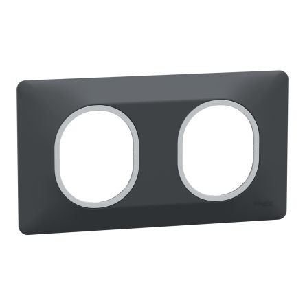 Schneider Electric Anthracite 2 Gang Light Switch Cover