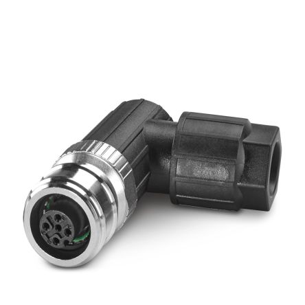 Phoenix Contact Industrial Circular Connector, 4 Contacts, Cable, M12 Connector, Socket, Female, IP65, IP67, 1438 Series
