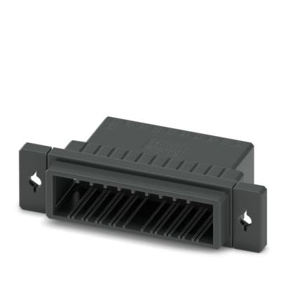 Phoenix Contact DD31H 2 Series Panel Feed Through Terminal Plug, 20-Contact, 3.81 mm Pitch, 2 Row Crimp