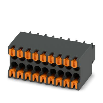 Phoenix Contact DFMC Series PCB Connector, 18-Contact, 2.54 mm Pitch, 1 Row