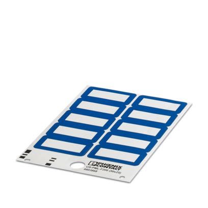 Phoenix Contact, US-PML Polyvinyl Chloride Terminal Marker for use with THERMOMARK CARD, THERMOMARK PRIME, BLUEMARK ID,