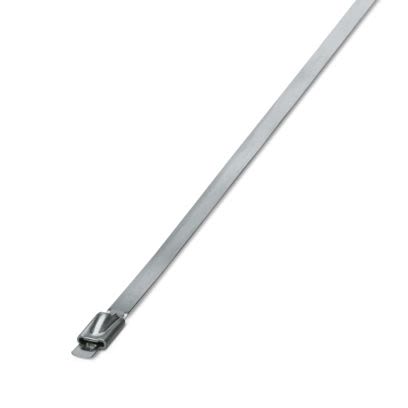 Phoenix Contact Cable Tie, Steel Strip, 679 mm x 4.6mm, Silver Stainless Steel