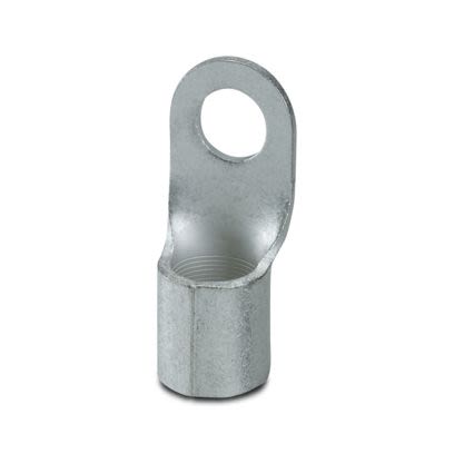 Phoenix Contact, C-RC Uninsulated Ring Terminal, M12 Stud Size 3 AWG 3 AWG Wire Size, Silver