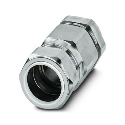 Phoenix Contact G-EDSWU Series Grey Stainless Steel Cable Gland, M40 Thread, 40.4 mm min., 27.9 mm max., IP67, IP68,