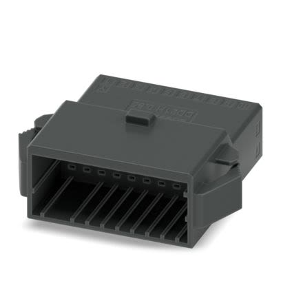 Phoenix Contact DD21H Series Panel Feed Through Terminal Plug, 20-Contact, 2.5 mm Pitch, Snap-in, 1 Row Crimp