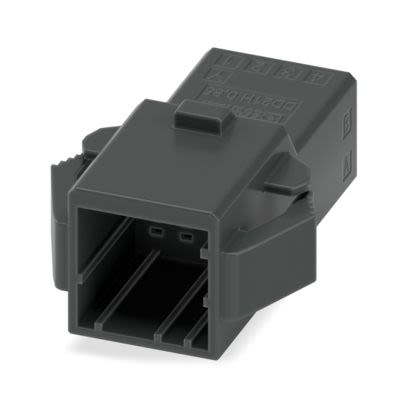 Phoenix Contact DD21H Series Panel Feed Through Terminal Plug, 8-Contact, 2.5 mm Pitch, Snap-in, 1 Row Crimp