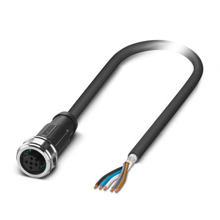 Phoenix Contact Female 5 way M12, Straight to 5 way Free Cable End Sensor Actuator Cable, 10 m